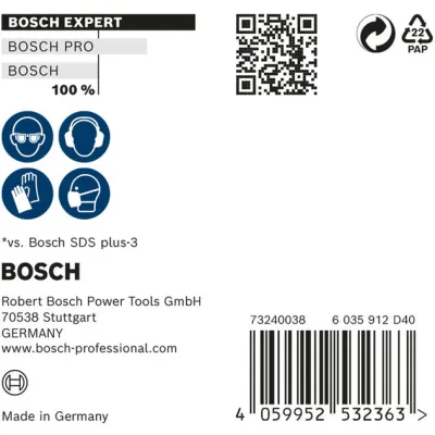 Bosch Hammerbohrer SDS-plus-7X 2608900163 | Ø 6,5mm | 100x165mm | 4-Schneider | Beton Stahlbeton | 10 Stück