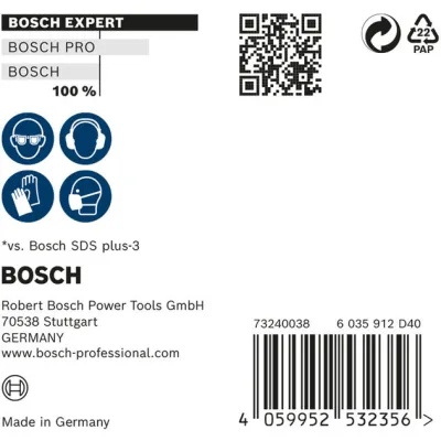 Bosch Hammerbohrer SDS-plus-7X 2608900162 | Ø 6 mm | 200x265 mm | 4-Schneider Vollhartmetall | 10 Stück | für Stahlbeton
