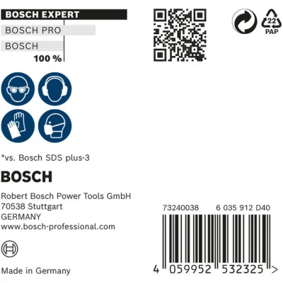 Bosch Hammerbohrer SDS-plus-7X 2608900159 | 6x50x115mm | 10 Stück | Vollhartmetallkopf | 4-Schneider | Beton