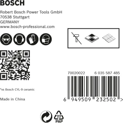 Bosch Fliesenbohrer-Set 2608900598 | EXPERT HEX-9 HardCeramic | 5 Stück | Ø 5 mm | für harte Fliesen & Keramik