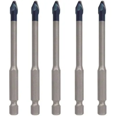 Bosch Fliesenbohrer Set 2608900599 HEX-9 HardCeramic | Ø 6 mm | 5-teilig | Hartkeramik | Sechskantschaft