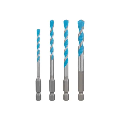 Bosch Bohrer-Set 2608902368 | HEX-9 MultiConstruction | 4-tlg. (Ø 4/5/6/8 mm) | für Beton, Holz, Kunststoff