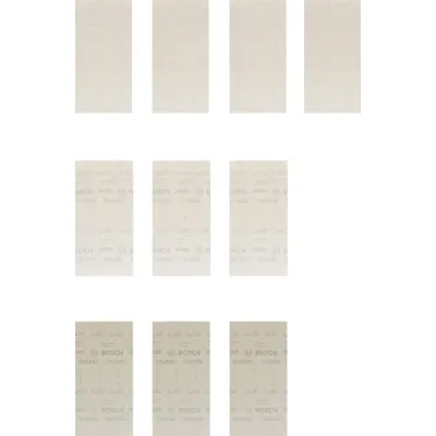 Bosch Schleifnetz-Set EXPERT M480 2608901207 | 115x230 mm | K80/120/180 | Holz & Farbe | staubreduziert | 10 Stk. | Weiß