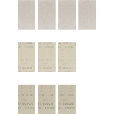 Bosch Schleifnetz-Set EXPERT M480 2608901205 | 80x133 mm | Körnung 80/120/180 | für Holz & Farbe | 10 Stück | silber