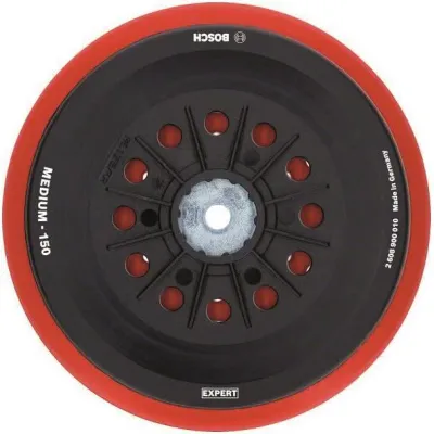 Bosch Professional Stützteller 150 mm | Multiloch-Pad M8 | für GEX Exzenterschleifer | staubarm | Klettverschluss