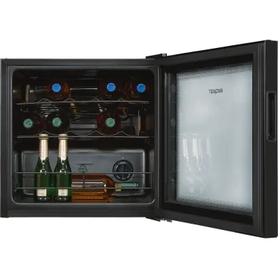Exquisit WS1-12-GT-030G | 43l | 14 Flaschen | Glastür | 2 Ablagegitter | 48x49,2x44 cm