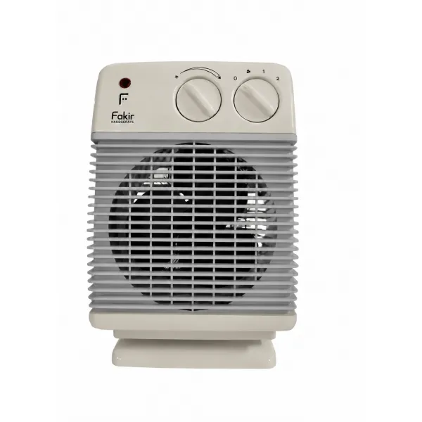 Fakir Heizlüfter Hobby HL 600 | 2000W | 2 Heizstufen | Ventilator | Thermostat | Wand- & Standgerät | hellgrau