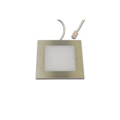 Hera LED-Einbaustrahler | FAQ 68-LED | 4W | 3000K | 270lm | CRI90 | Aluminium gebürstet | 68mm | Edelstahloptik