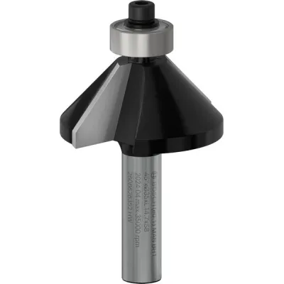 Bosch Fasenfräser 2608628352 | 45° Holzfräser | Ø 35mm | Schaft 8mm | Wolframcarbid | für Massivholz & Holzwerkstoffe