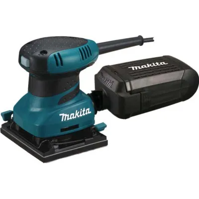 Makita Faust-Schwingschleifer BO4555J | 200W | Klettbefestigung | vibrationsarm | Staubabsaugung | MAKPAC | 1,1 kg