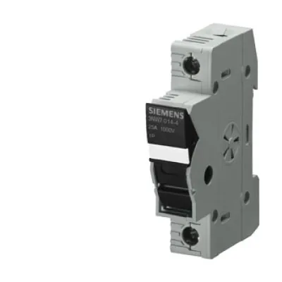 Siemens Zylindersicherungshalter 3NW7013-4 | Sicherungshalter 10x38 mm | 1-polig | 25A | 1000V | DIN-Schiene