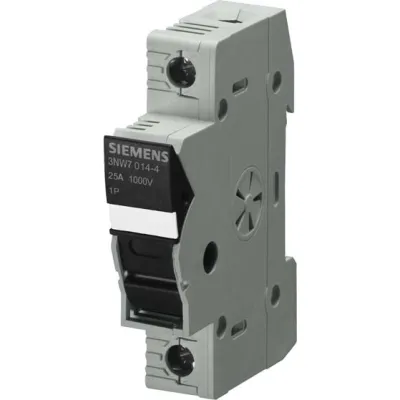 Siemens Zylindersicherungshalter 3NW7013-4 | Sicherungshalter 10x38 mm | 1-polig | 25A | 1000V | DIN-Schiene