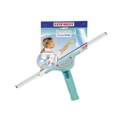 Leifheit Fensterabzieher Window Slider XL 51522 | Fensterwischer 40 cm | bewegliches Gelenk | streifenfrei | Blau