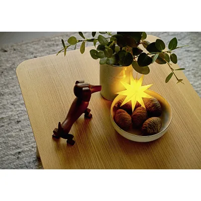 Siemens Fensterstern 9-Zacker LED-Stern 10002236 | Batteriebetrieben | Timer | Kunststoff | Ø 11,5 cm | Gelb