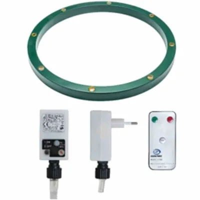 Star-Max LED Ring 340R für Christbaumständer | 8x 0,5W warmweiß | Fernbedienung & Timer | Ø 34cm | grün