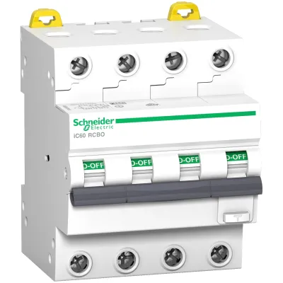 Schneider Electric FI/LS-Schutzschalter A9D87416 | 4-polig | 16A | 30mA Typ A | B-Charakteristik | 6kA | 400V | IP20