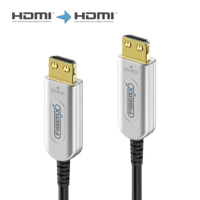 FiberX HDMI Glasfaserkabel FX-I350-025 | 25m | 4K 60Hz | HDMI 2.0 | HDR10 | 18Gbps | ARC | eARC
