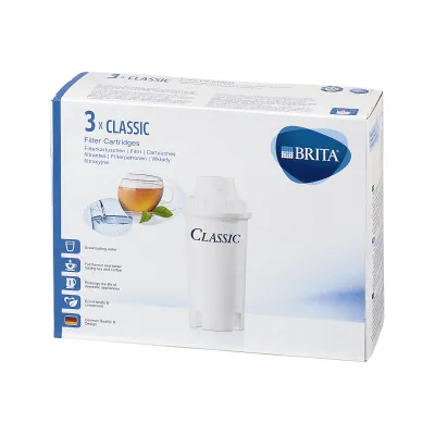 BRITA Classic Wasserfilterkartuschen 3er Pack | Für CoolMemo, Fjord, Aluna | Reduziert Kalk & Chlor