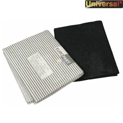 Filterset universal Kohlefiltermatte 570x470mm Vliesfiltermatten zuschneidbar