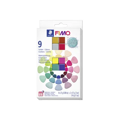 STAEDTLER FIMO Effect Modelliermasse 8013 C10-1 | ofenhärtend | 10 Farben Set | Metallic & Perlglanz | 291g