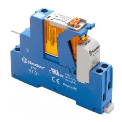 Finder Koppelrelais 4C.01.8.230.0060 | 1 Wechsler 16A 230V AC | DIN-Schiene | Schraubanschluss | LED | IP20