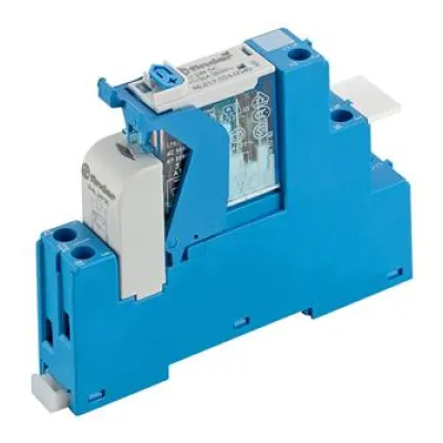 Finder Koppelrelais 4C.01.9.012.0050 | 1 Wechsler 16A 250V AC | 12V DC Spule | DIN-Schiene | Schraubanschluss | LED