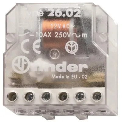 Finder Stromstoßschalter 26.04.8.230.0000 | 230V AC | 2 Schließer | 10A | Unterputz | 4 Schaltsequenzen