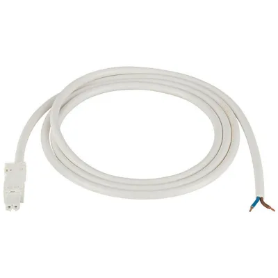 FINDER Anschlusskabel 07L.01 für LED-Leuchte | AC-Anschlussleitung 2m | 2x3mm² | IP20 | Weiß