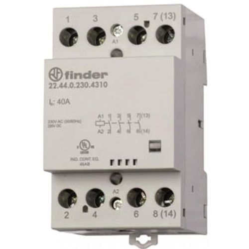 Bild: Finder 22.44.0.230.4310 Schütz für Reiheneinbau, 4S, 40 A, 230V