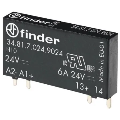 Finder Steckrelais Optokoppler 34.81.7.005.9024 | Solid State Relay | 5V DC Eingang | 1,5–33V DC Ausgang | 6A