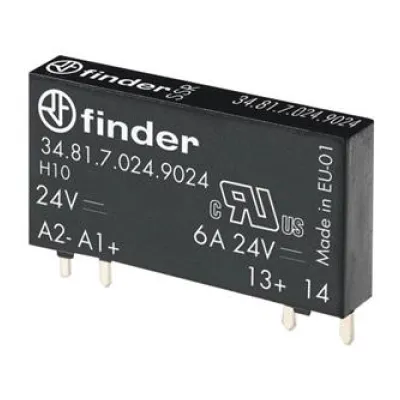 Finder Steckrelais Optokoppler 34.81.7.005.9024 | Solid State Relay | 5V DC Eingang | 1,5–33V DC Ausgang | 6A