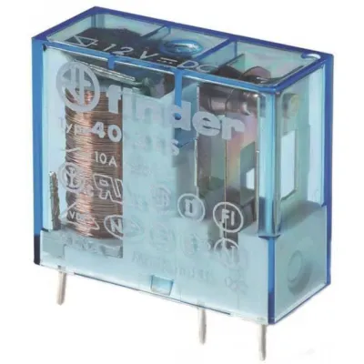 FINDER Steck-/Printrelais 40.31.7.024.0000 | 1 Wechsler 12A 24V DC | IP20 | AgNi Kontakt | 12,4x25x29mm