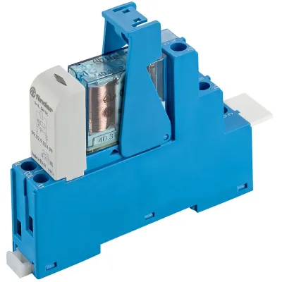 Finder Koppelrelais 48.31.9.024.0050 | 1 Wechsler 10A | DIN-Schiene | LED | 24V DC | Schraubanschluss | IP20