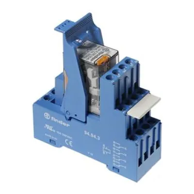 Finder Koppelrelais 59.34.8.024.0060 | 24V AC | 4 Wechsler | Schraubanschluss | LED grün | DIN-Schiene