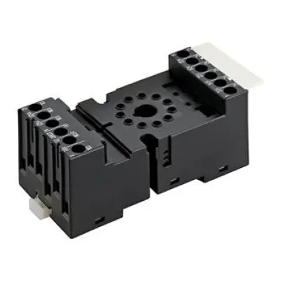 Finder Relaisfassung 90.03.0 | Relaissockel für 60.13, 99.02, 86 Serie | Schraubanschluss | Hutschiene 35mm | 11 Pins