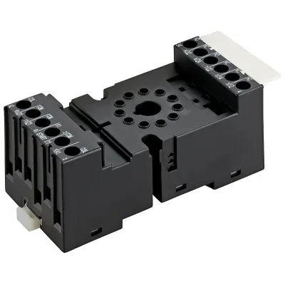 Finder Relaisfassung 90.03.0 | Relaissockel für 60.13, 99.02, 86 Serie | Schraubanschluss | Hutschiene 35mm | 11 Pins
