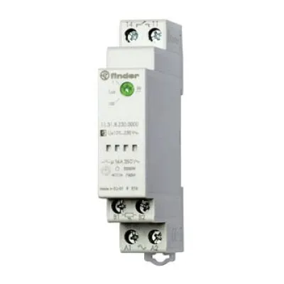 Finder Dämmerungsschalter 11.31.8.230.0000 | 1 Schließer 16A 230V | 1-100 Lux einstellbar | Außensensor | DIN-Schiene