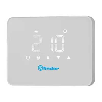 Finder Raumthermostat 1T.91.9.003.0000 | Digital | Touch-Bedienung | Tag/Nacht-Funktion | Aufputz | IP20 | Weiß