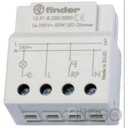 Finder Dimmer elektronisch 230VAC max.50W L 15.91.8.230.0000