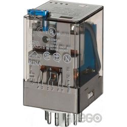Finder Ind-Rel.11pol.24VDC 3W 10A f.Fas. 90 60.13.9.024.0040
