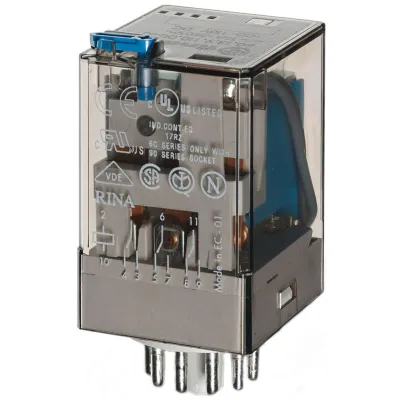 Finder Steckrelais 60.13.9.024.0070 | 24V DC | 10A | 3 Wechsler | LED & Freilaufdiode | AgNi | IP20