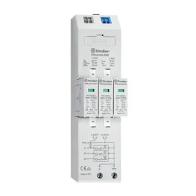 Finder Kombiableiter 7P.03.8.255.Z007 | Typ 1+2 Überspannungsschutz | 3-polig | 230 V | 7,5 kA