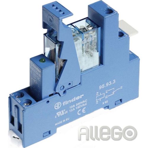 Bild: Finder Koppelrel.(3,5)24VDC 1W10A m.Fas.+LE 49.31.9.024.0050