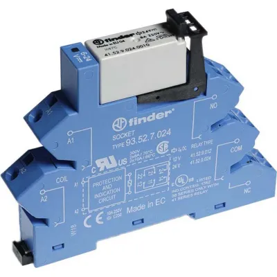 Finder Koppelrelais 38.62.8.230.0060 | 2 Wechsler 8A 230V AC | DIN-Schiene | LED | EMV-Entstörung | IP20