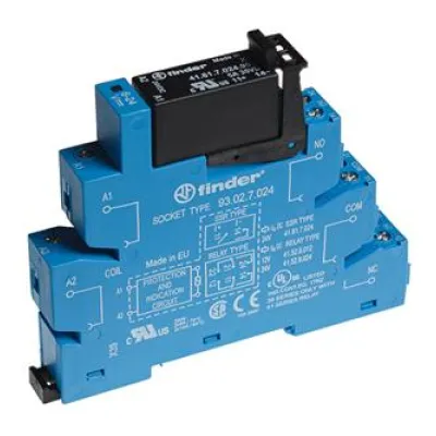 Finder Koppelrelais 38.31.7.024.9024 | SSR-Relais 24V DC 5A | Optokoppler | LED | EMV-Entstört | DIN-Schiene