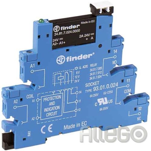 Bild: Finder Koppelrelais mit Halbleiterausg. 38.31.7.024.9024