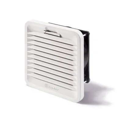Finder Filterlüfter 7F.20.9.024.1020 | Schaltschranklüfter 24V DC | 24 m³/h | IP54 | 3,6 W | 120x120 mm | grau RAL7035