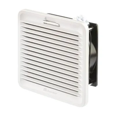 Finder Filterlüfter 7F.20.9.024.3100 | Schaltschranklüfter 100 m³/h 24V DC IP54 | 209x209 mm | grau RAL7035