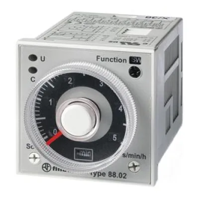 Finder Multifunktionszeitrelais 88.02.0.230.0002 | 11-polig | Fronteinbau | 8A | AC/DC 24-230V | Resetfunktion | Weiß