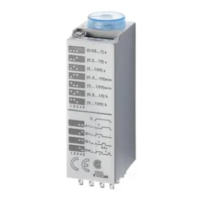 Finder Zeitrelais 85.04.0.024.0000 | 24V AC/DC | 4 Wechsler | 0,05s-100h | 7A | Ansprechverzögerung